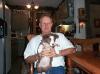 ron and his pride and joy Calli - brown border collie pup